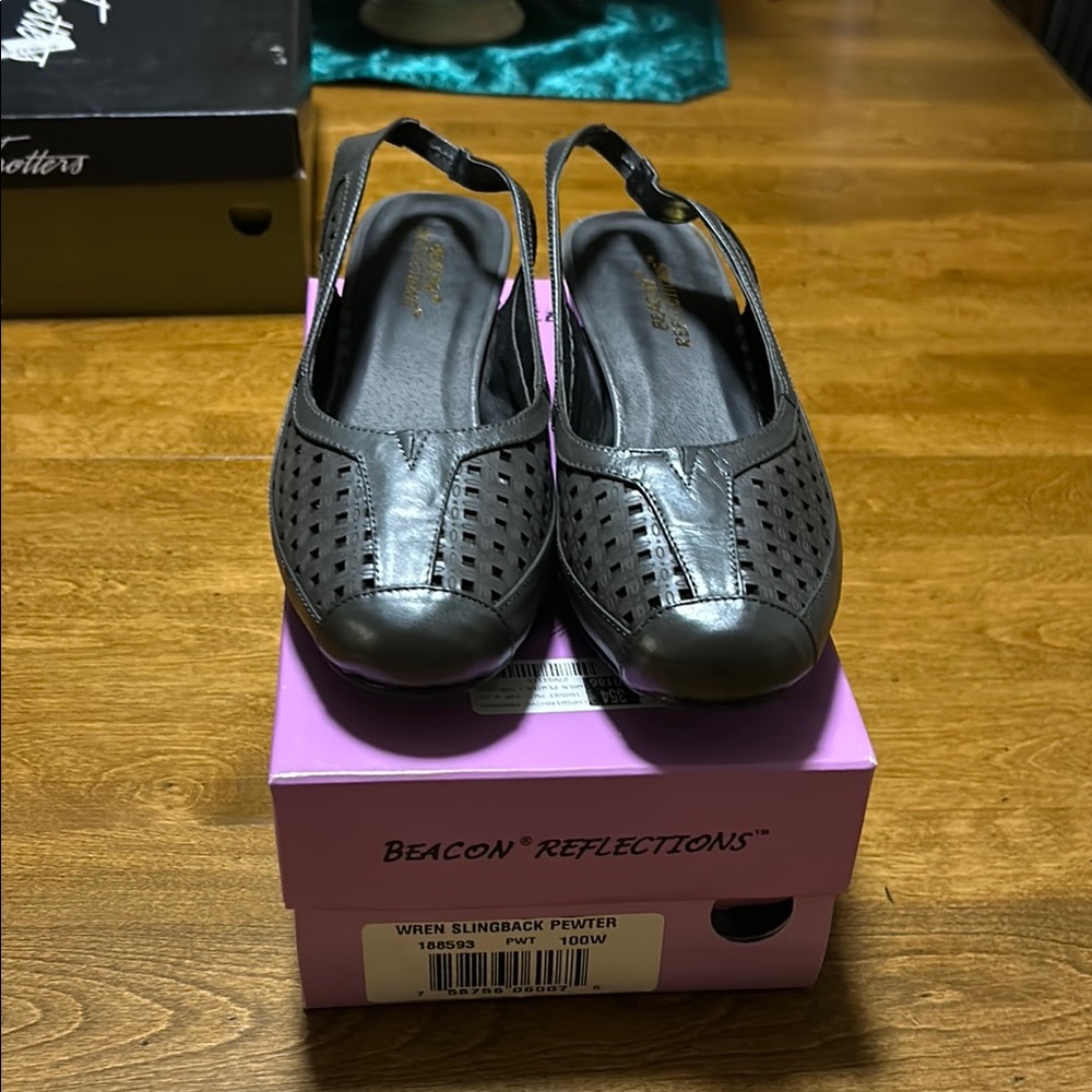 Wren Slingback Pewter Shoes